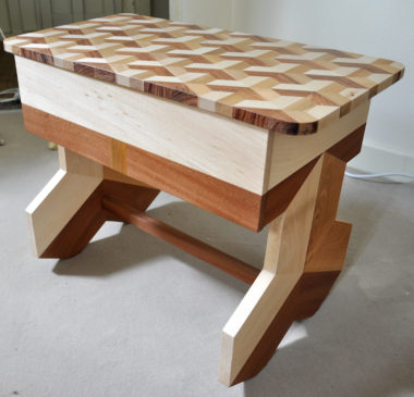 Shéba - Table de chevet Merisier Hêtre Acajou - 60x40x50cm - 2018